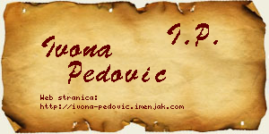 Ivona Pedović vizit kartica